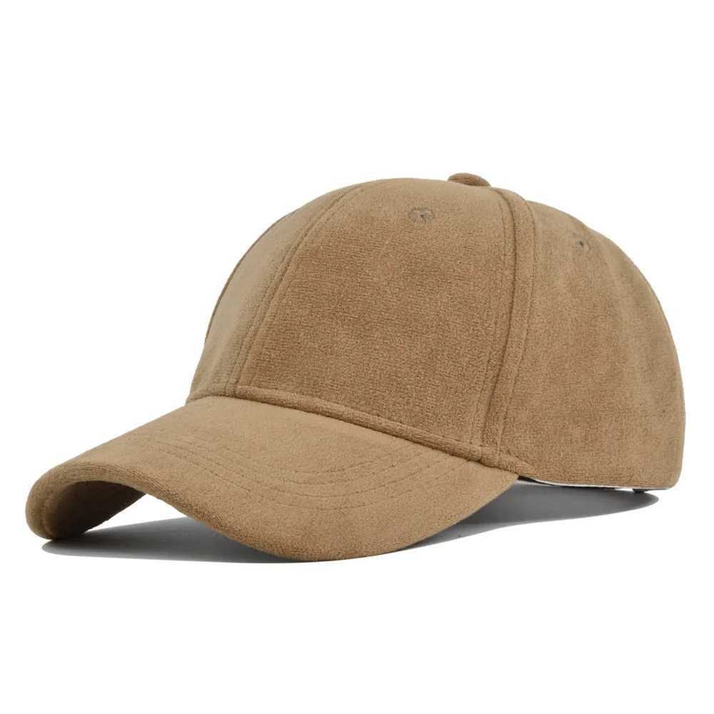 Solid suede retro baseball cap suitable for men women spring autumn street fast back hip-hop hat adjustable faux fur sunscreen sun hat W240903