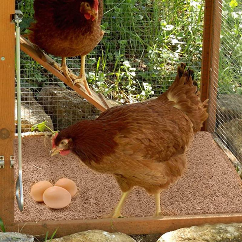 6/10pcs Coconut Fiber Bedding For Chicken Nesting Boxes Coconut Fiber Nesting Pad Chicken Coop Floor Mats Reusable 13*13*0.4inch