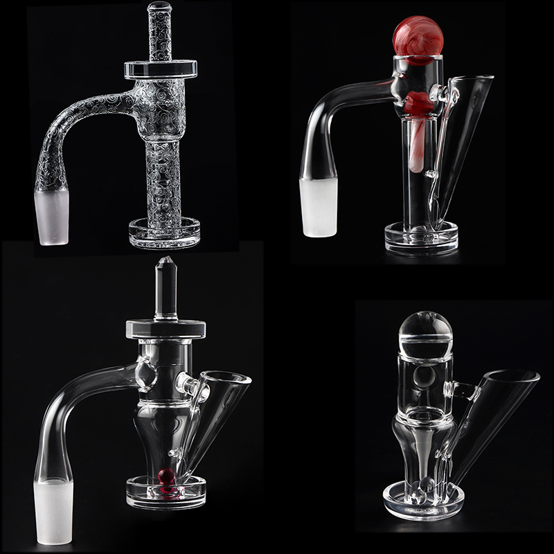 Beracky Full Weld Smoking Terp Slide Terp Slurper Quartz Bange Set 20mmOD Seamless Welded Beveled Edge Sandblasting Slurpers Nails For Glass Bongs Rigs