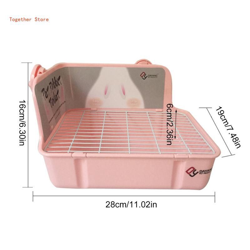Potty Trainer Corner Litter Box Pet Pan Bedding for Small Animal Rabbit Hamster Ferret Gerbil Chinchilla 6XDD