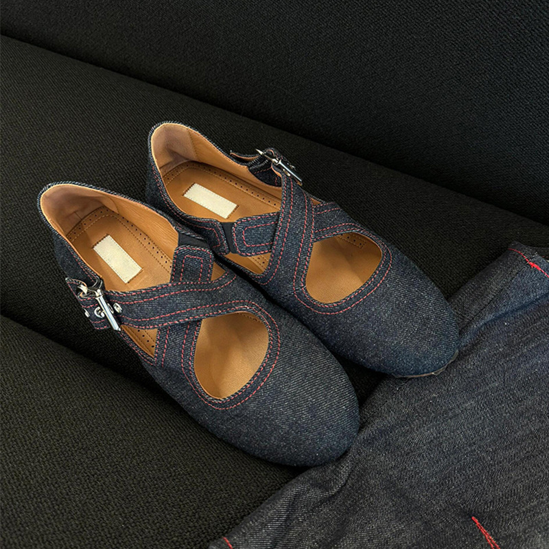 4da5e Flat Platform Denim Women Mary Janes Shoes Big Casual Round Toe Sneakers Cute All Match Fashion New Coming Brand Loafers dh5684029
