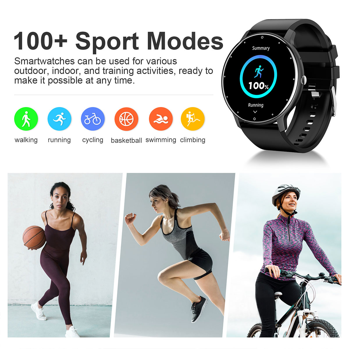 LIGE Smart Watch Multi functional Smart Wear Waterproof Step and Sleep Detection Watch Message Push Multi functional Sports Chronometer