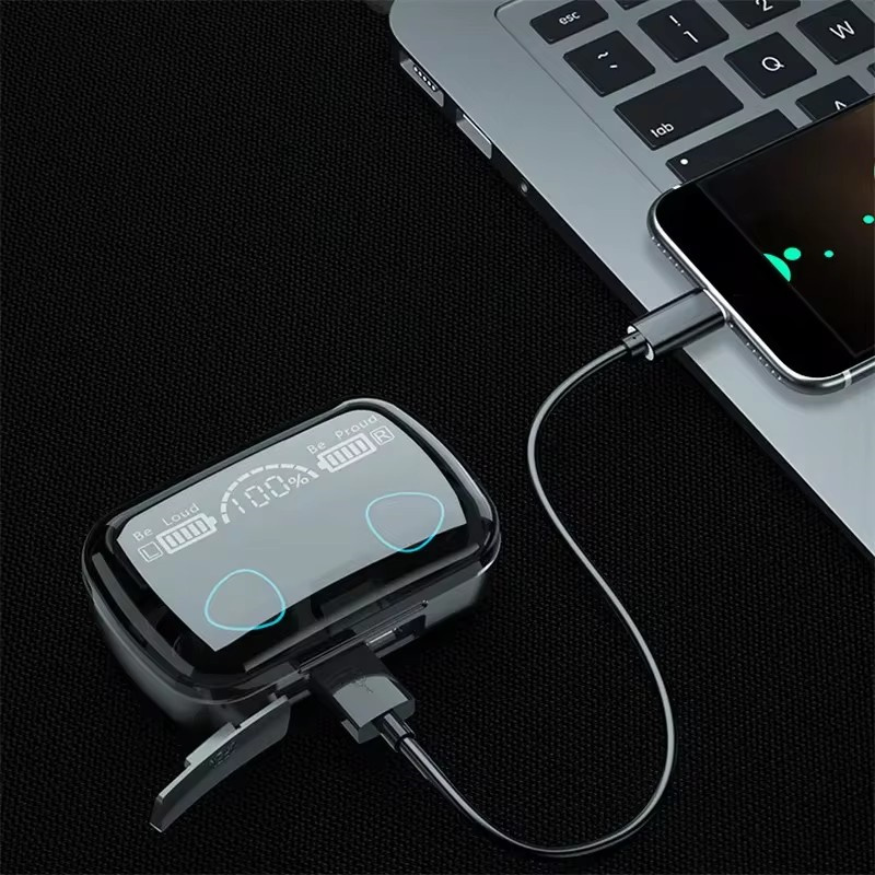 M10 TWS Bluetooth Headphone With Charging Box Wireless Earphones With Microphone 9D Stereo Sports Waterproof Earbuds For iPhone 16 15 14 13 Pro Max Pl