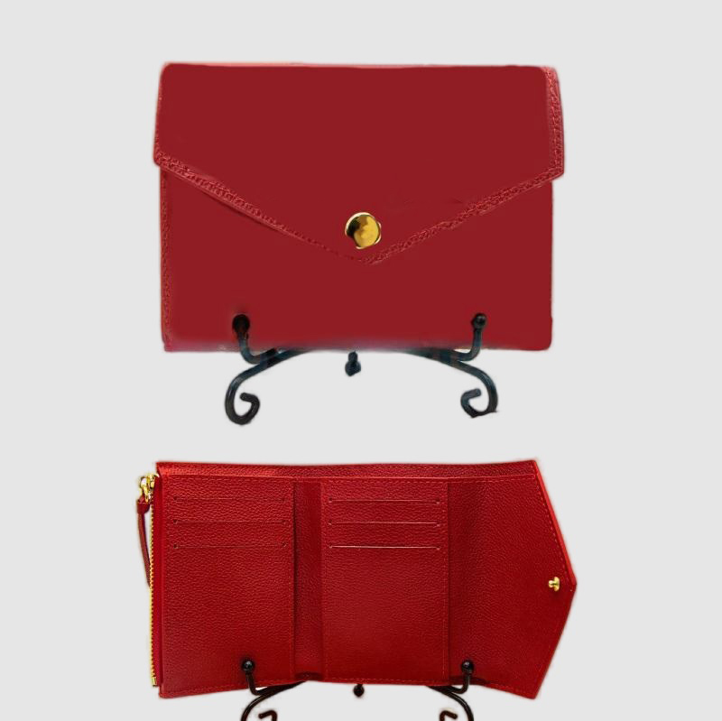 Real leather designer women card holder coin purse solid letter old flower portafoglio vintage portable flap small wallet classic popular xb172 C4