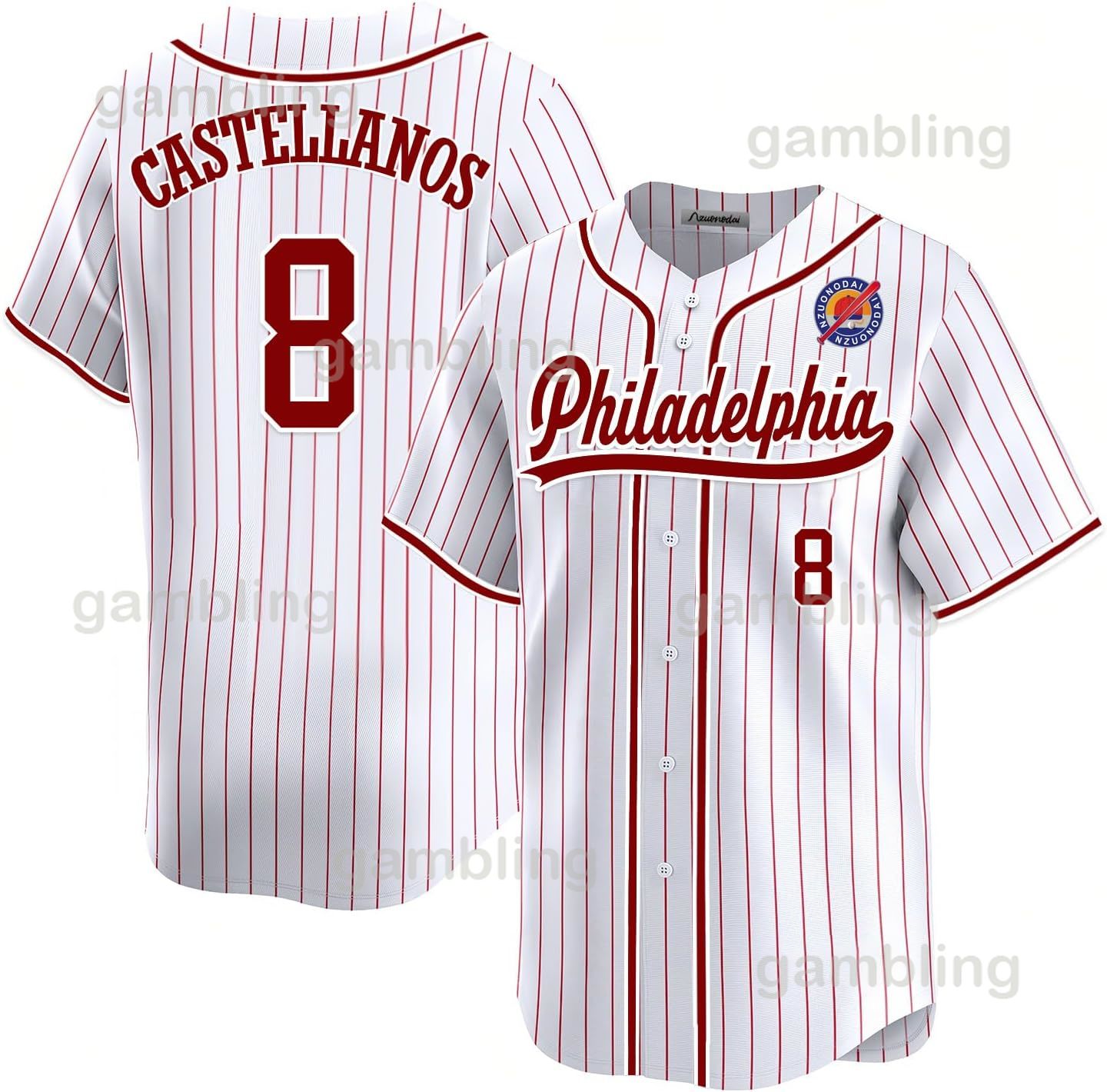 J.T. Realmuto Mens/Youth Baseball Stitched Jerseys Trea Turner Herper Kyle Schwarber J.T. Realmuto Alec Bohm Nick Castellanos Aaron Nola Designer Jers