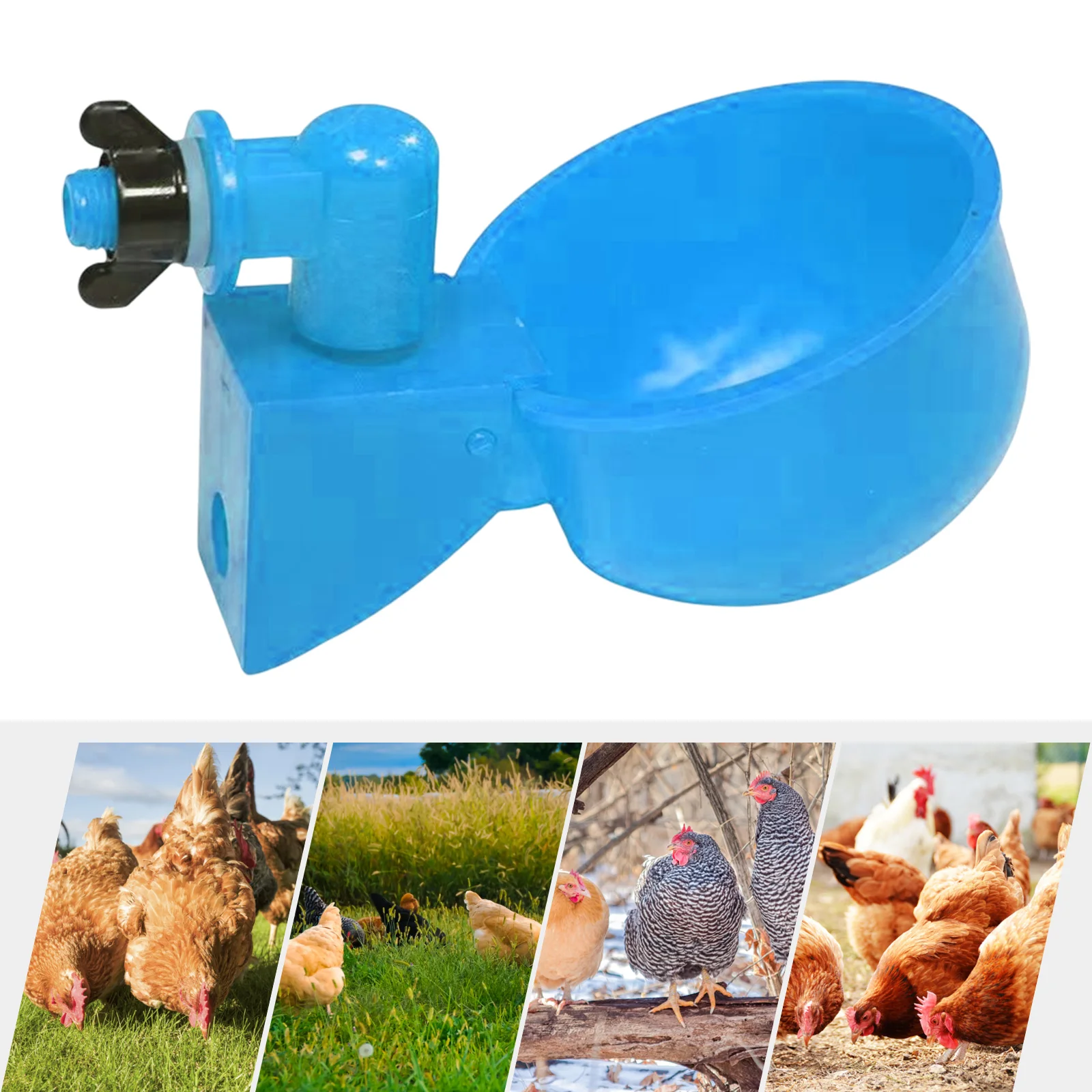 36pcs Automatic Chicken Watering Cups Plastic Poultry Waterer Cups Hanging Backyards Poultry Coop Feeder Water Drinking Cups