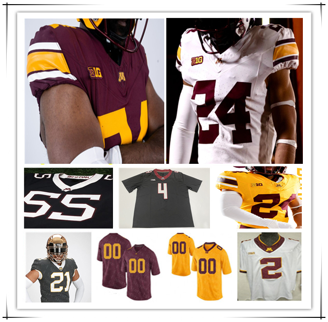 Minnesota College Football Jersey Cody Lindenberg Max Brosmer Marcus Major Daniel Jackson Elijah Spencer Justin Walley Maverick Baranowski Darius Taylor Joyner