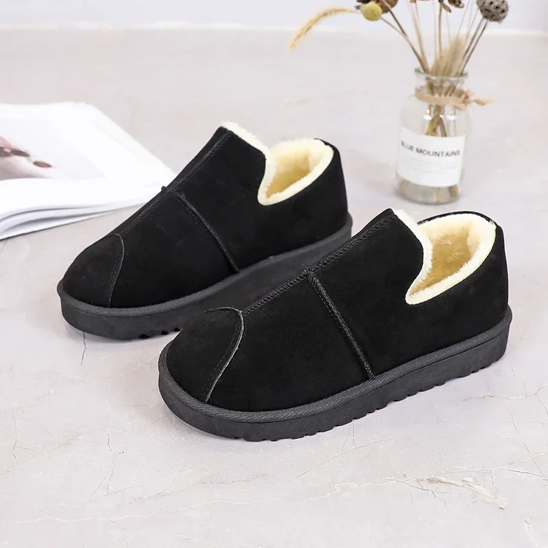 Short Snow Tube Thickened Cotton Non-slip Winter New Student Women's Shoes Black Boots 0add