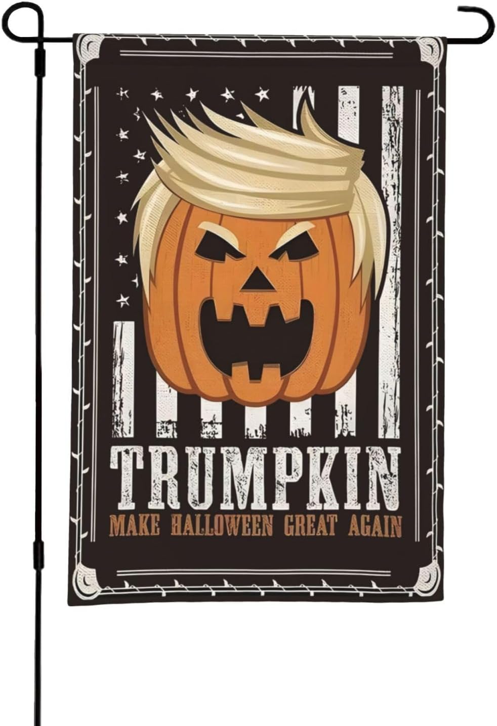 Trump 12 * 18inch funny halloween pumpkin garden flag outdoor Courtyard lawn decoration