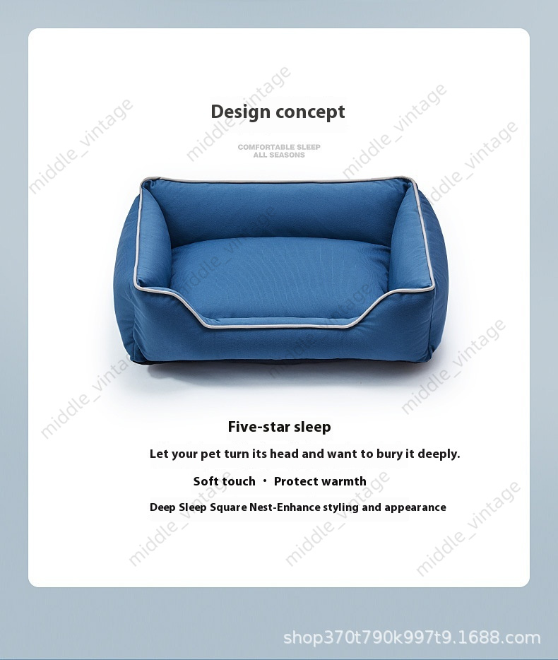 Four seasons universal cat medium large pet house dog mat removable and washable winter warmth