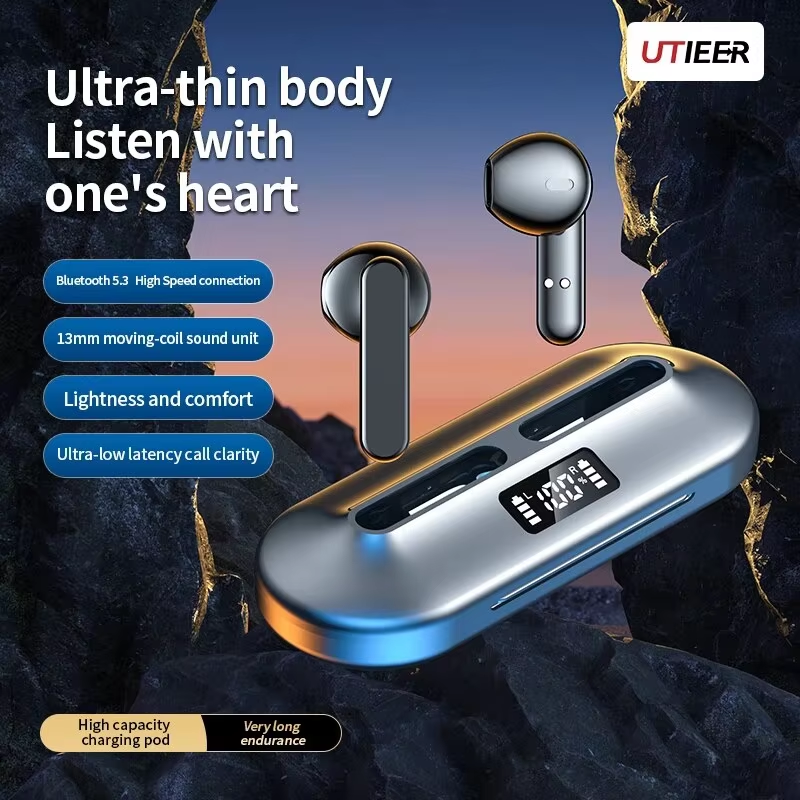 Wireless Bluetooth Headset with Charge Box for Phone Noise Cancelling Mic Earbuds Wireless Headphones Bluetooth Earphones