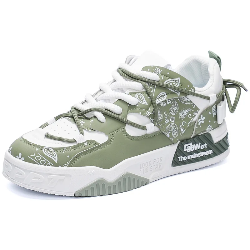Version Korean Men Casual Spring Fashion Versatile Thick Sole Comfortable Board Outdoor Travel Sports Shoes 8a62