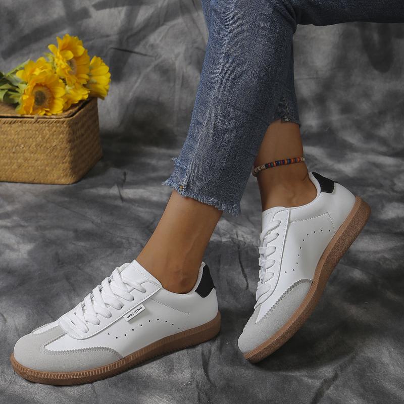 Casual Suede Plus size women Sneakers shoes Lace Up Shallow Mouth Comfortable Women's Shoes Fashion Non Slip Spring Autumn Shoes