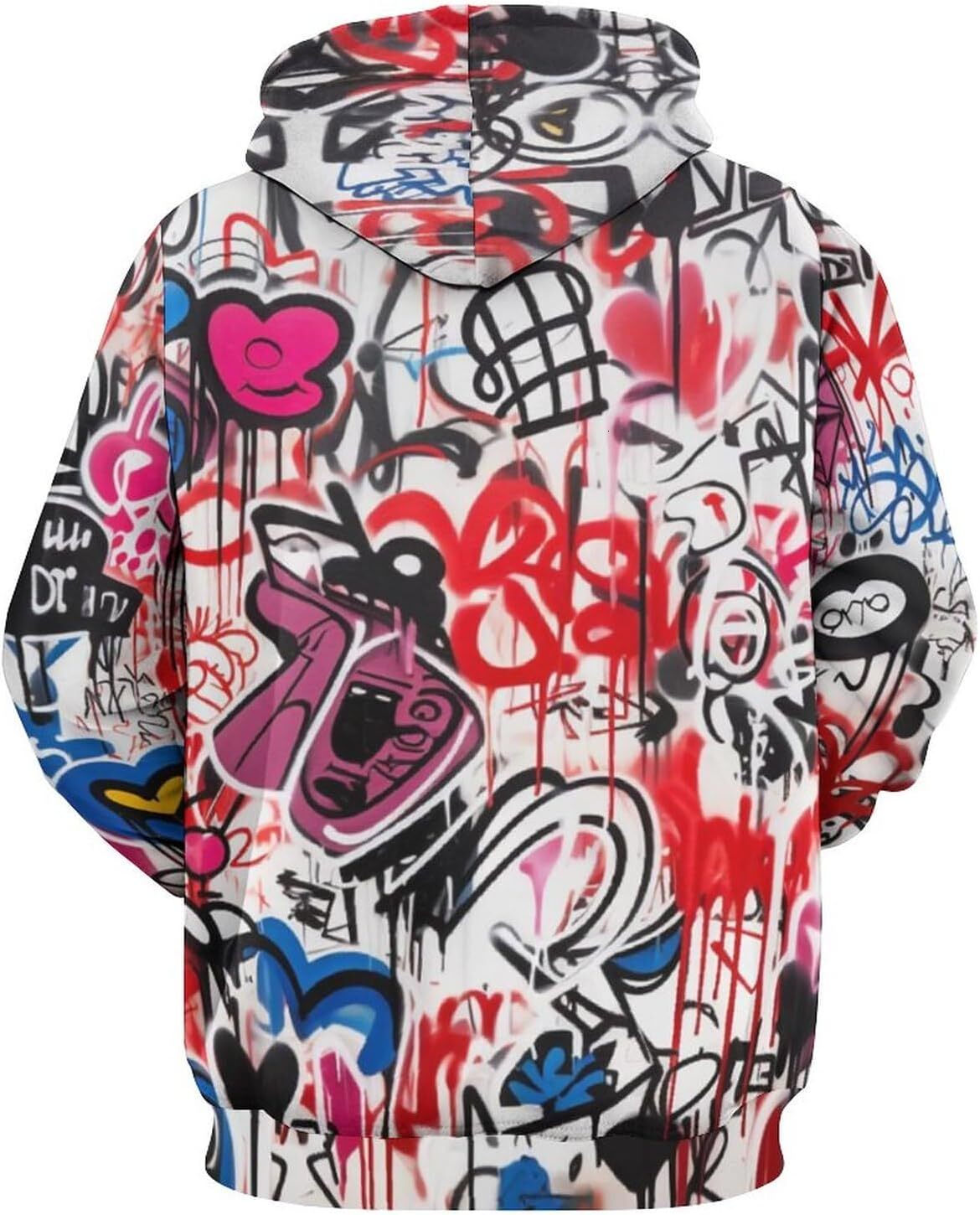 Hoodie For Mens Womens Unisex Novelty Graffiti Hoodies 3D Printed Cool Aesthetic Pullover Pocket Graphic Sweatshirt Free shipping