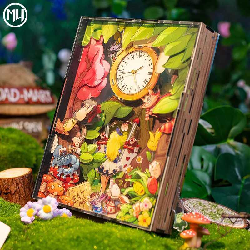 MY 3D Metal Puzzle Alices Adventures in Wonderland USB Acrylic Night Light Handle DIY Assembly Model Decoration Gfit for Friends W240903