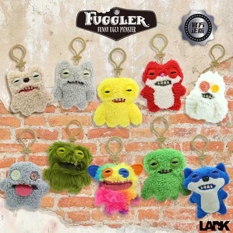 Original Fuggler Big Tooth Monster Pendant Mill Sasquoish Keya Treasure Ugly Cute Doll Bag Plush Keychain Pendant Toy GiftW240903