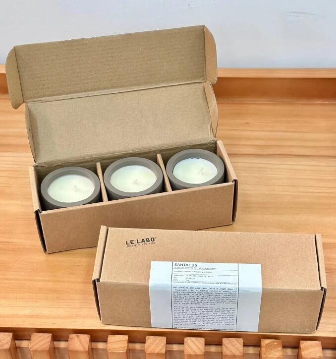 59.5G*3 Scented Candles Santal 26 Candle Incense Parfum Shell Wax Grasse New York Long Lasting Smell