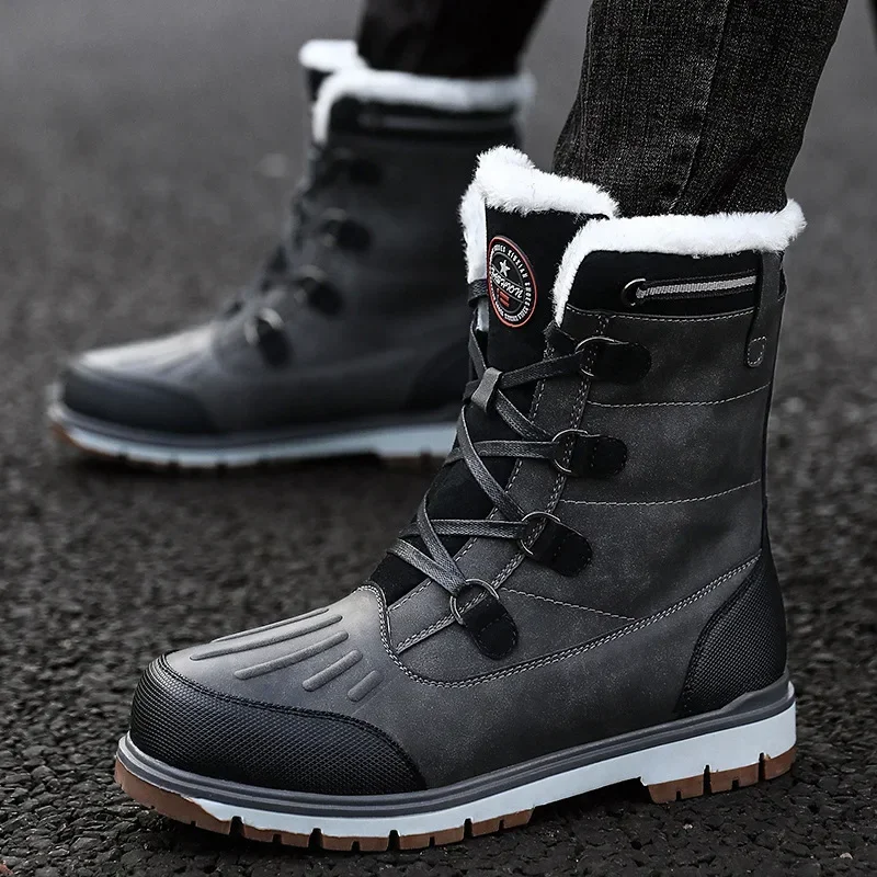 High Quality Winter Snow Boots Men's Plush Warm Comfortable Anti Slip Wear-resistant Waterproof Outdoor Casual Cotton Shoes