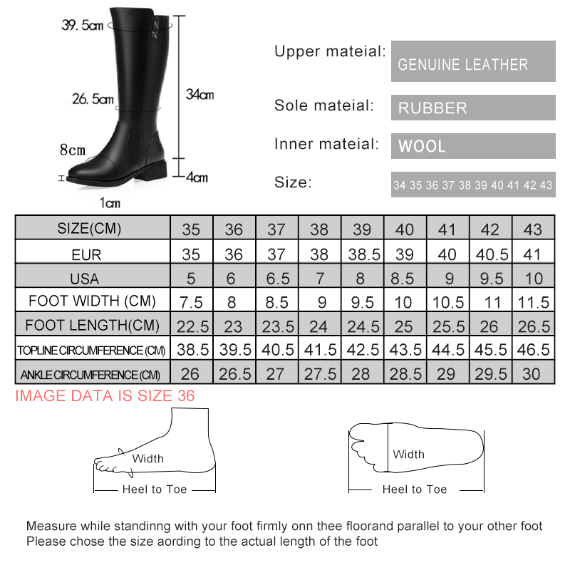 AIYUQI Women Winter Boots Large Size Winter Natural Wool Warm Genuine Leather Women Roman Boots High-top Marton Boots Ladies