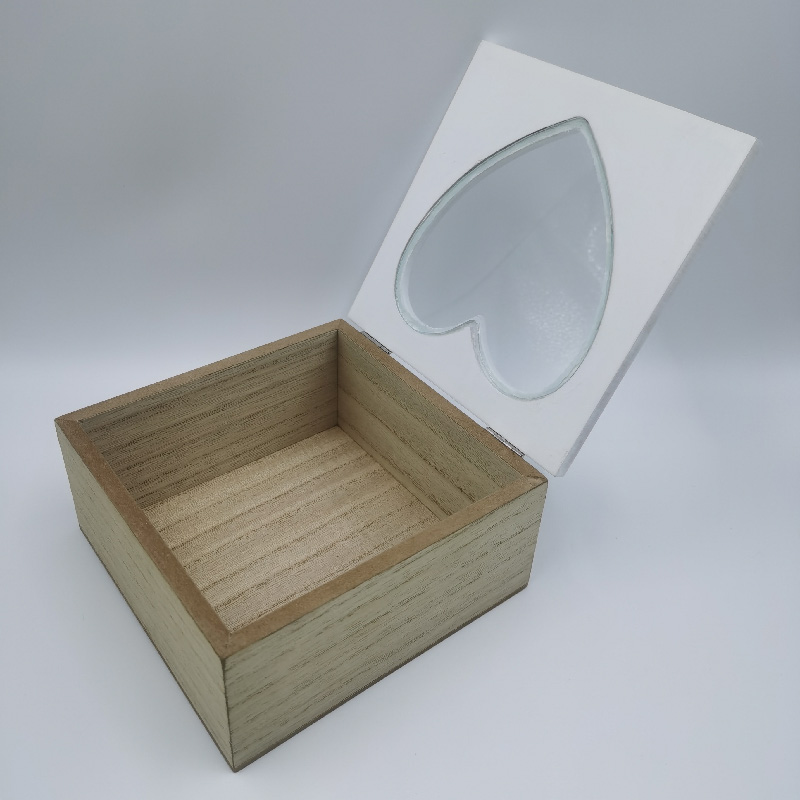 Romantic Jewelry Display Case Featuring a Lovely Heart Shape Perfect for Storing Precious Gemstones & Trinkets
