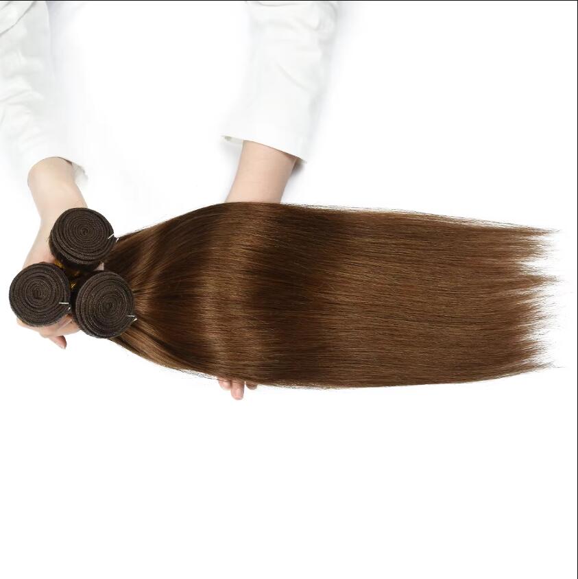 Brazilian Human Remy Virgin Hair Straight Hair Weaves Honey Blonde 2# 4# 6# 8# 10# 30# 33# Color 100g/bundle Double Wefts 3Bundles/lot