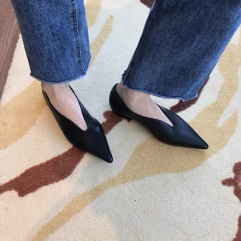 New Fashion Flats Shoes Women Flats Non-slip Flats Casual Pointed Toe Slip on Flat Heel Loafers Size 35-39 Zapatos Mujer