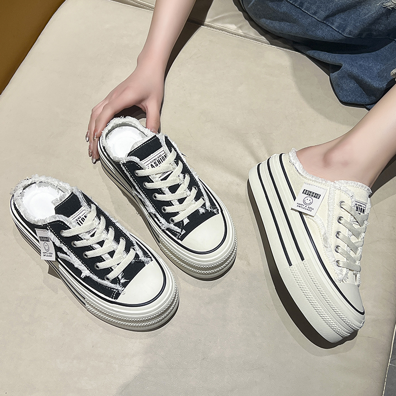 2024 Summer Thick Slides Platform Women's Slippers and Ladies Sandals Height Shoes Mules Outside Waterproof Normal New Fashion 541f Sals