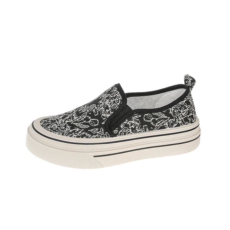 Random Print Women Flats Platform Casual Walking Sneakers New Fashion Sport Loafers Cozy Shoes Autumn 2024 Mujer atos 99f1