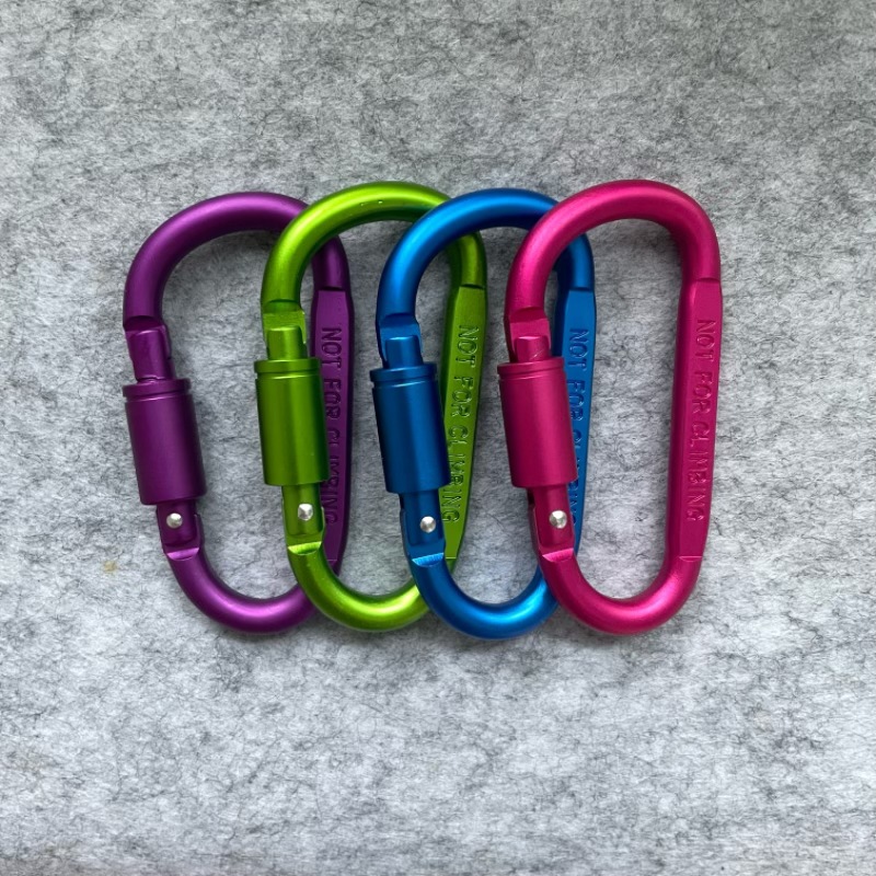 Colorful Thick 8cm D-Type Flat Belt Lock for Mountaineering - Wholesale Aluminum Alloy Carabiner
