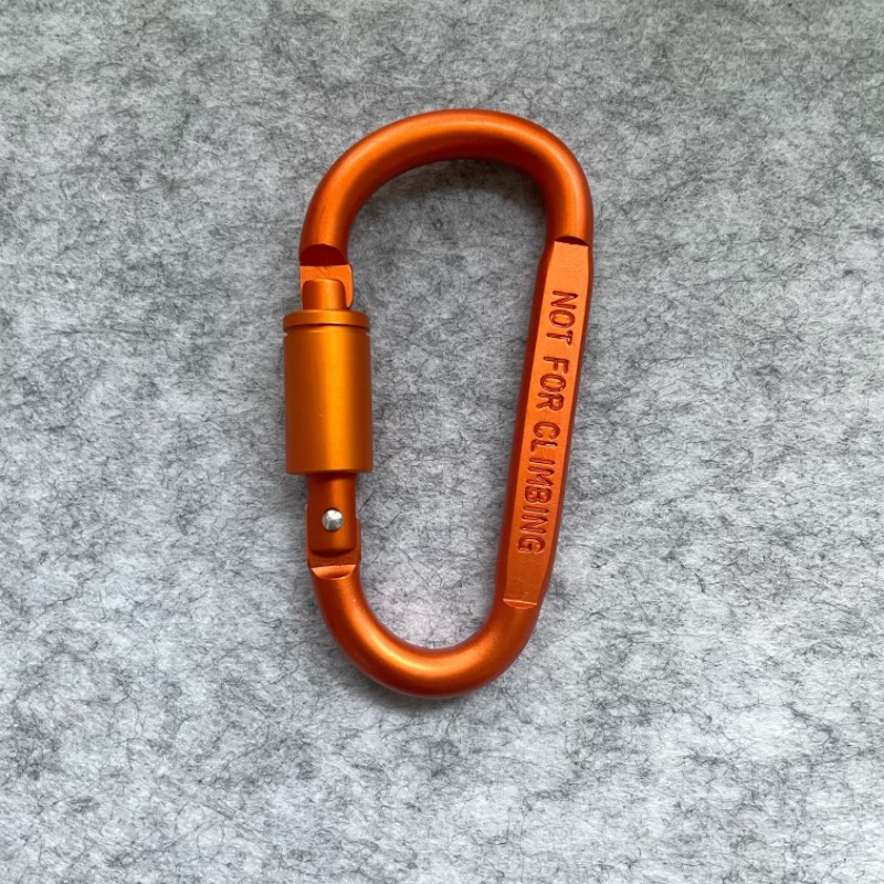 Colorful Thick 8cm D-Type Flat Belt Lock for Mountaineering - Wholesale Aluminum Alloy Carabiner