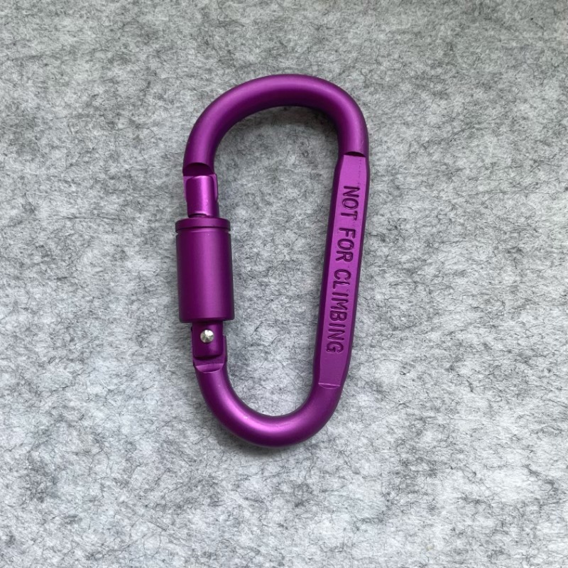 Colorful Thick 8cm D-Type Flat Belt Lock for Mountaineering - Wholesale Aluminum Alloy Carabiner