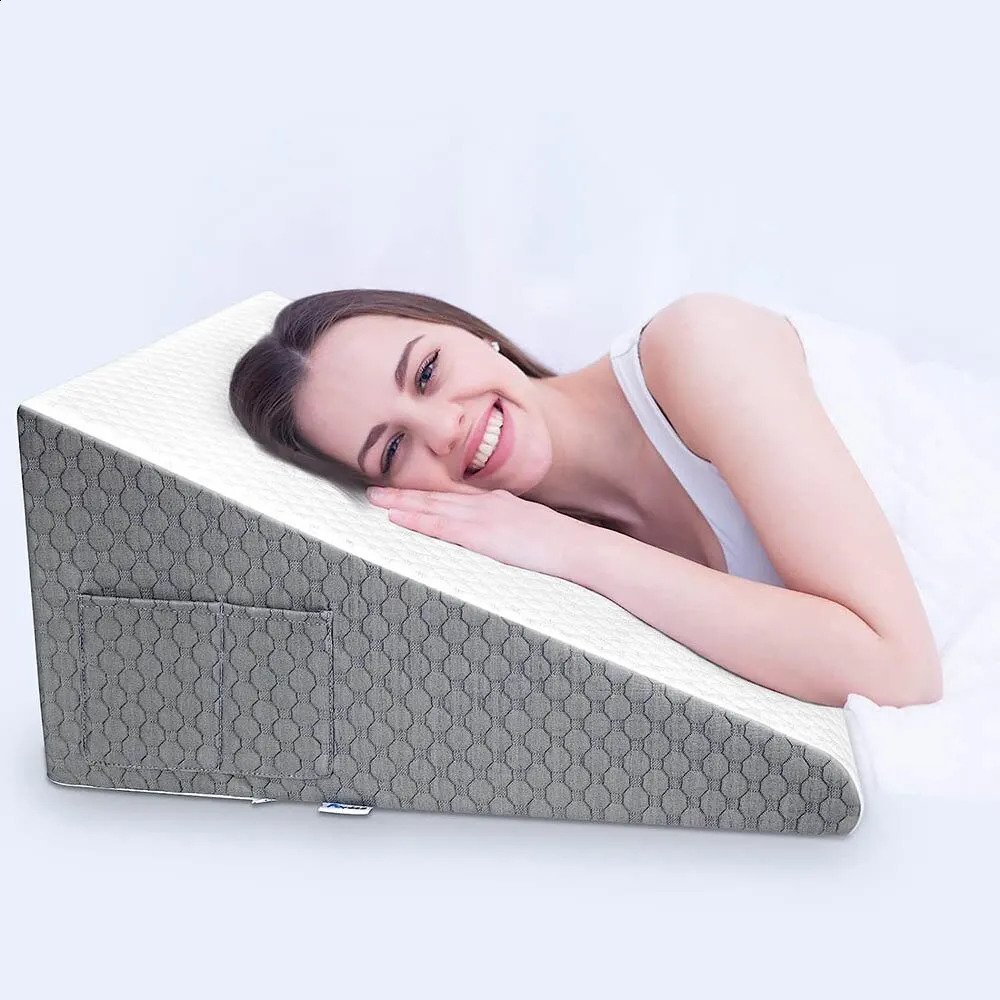 Wedge Pillow for Sleeping Acid Reflux After Surgery Triangle Elevated Bedside Dormitory Office Air Layer Foam 250218