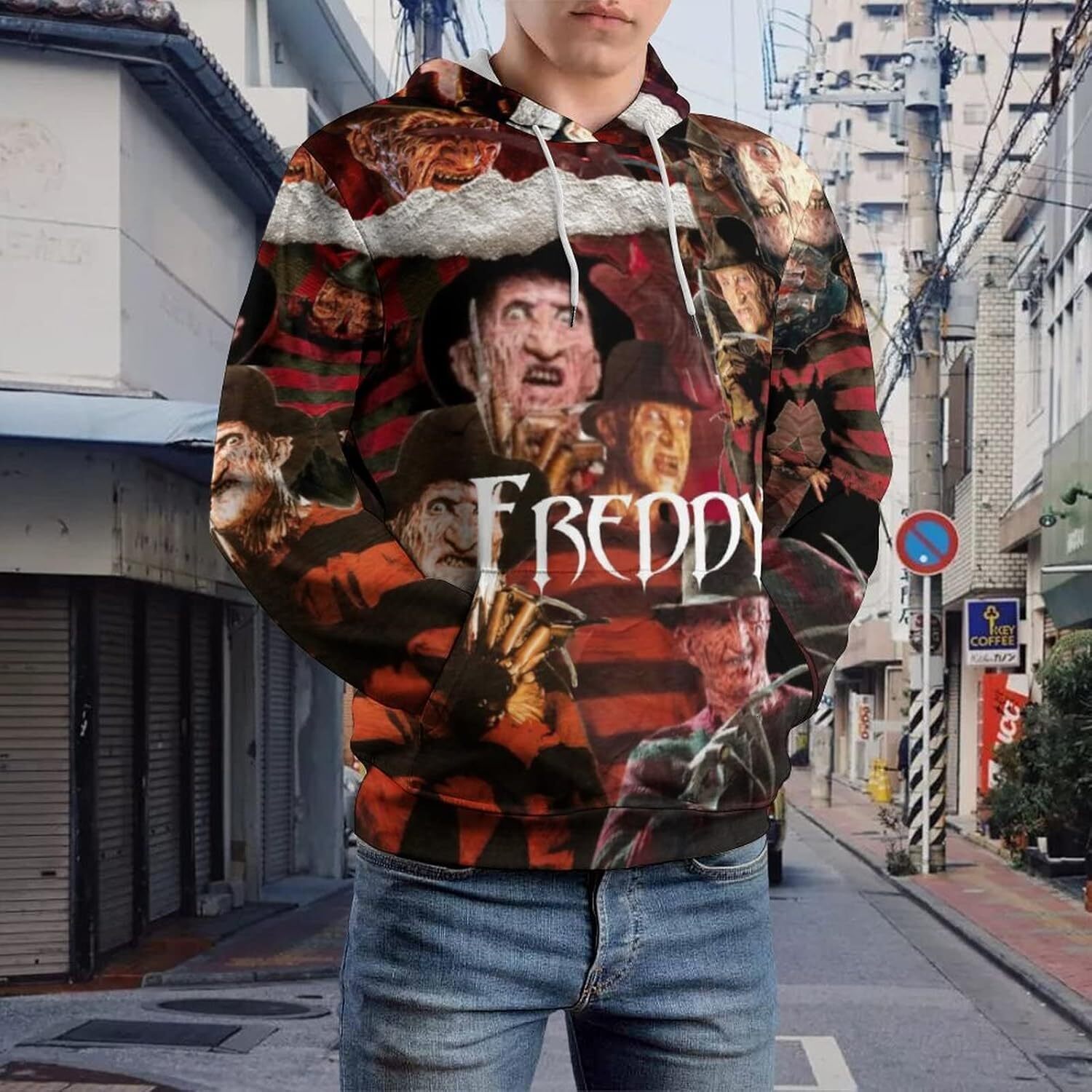 Hoodie for Mens Womens Freddy Krueger Unisex 3D Novelty Hoodies Teen Pullover Sweatshirt Casual Tracksuit with Pockets M Graphic Hoodies sweatshirt