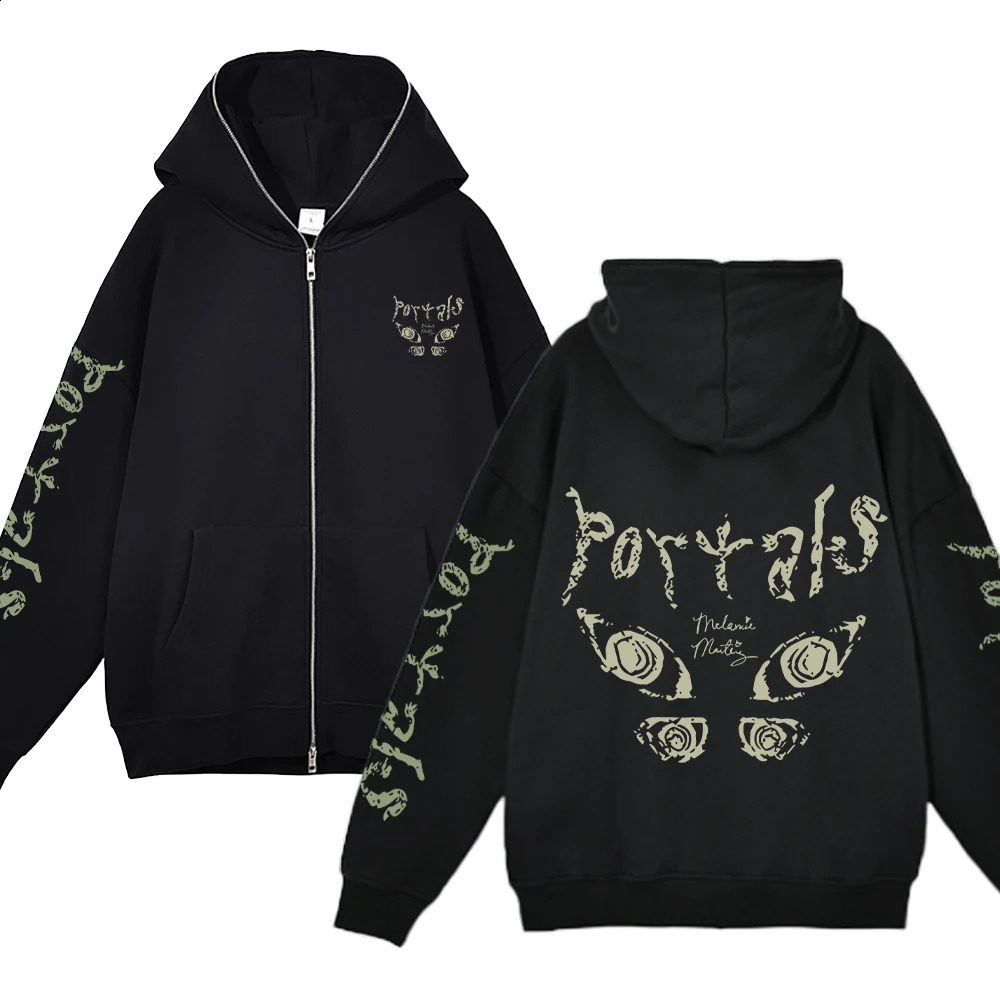 Melanie Martinez Portals Hoodie Full Zip Up Hoodies Y2K Hip Hop Streetwear Men Woman Oversized Jackets Casual Fleece Sweatshirts 240904