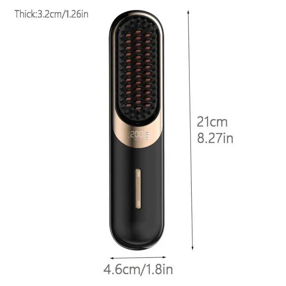 Negative Ion Hair Straightener Comb Thermostatic Wireless Electric Hot Comb Multifunctional 4 Temperatures W250610