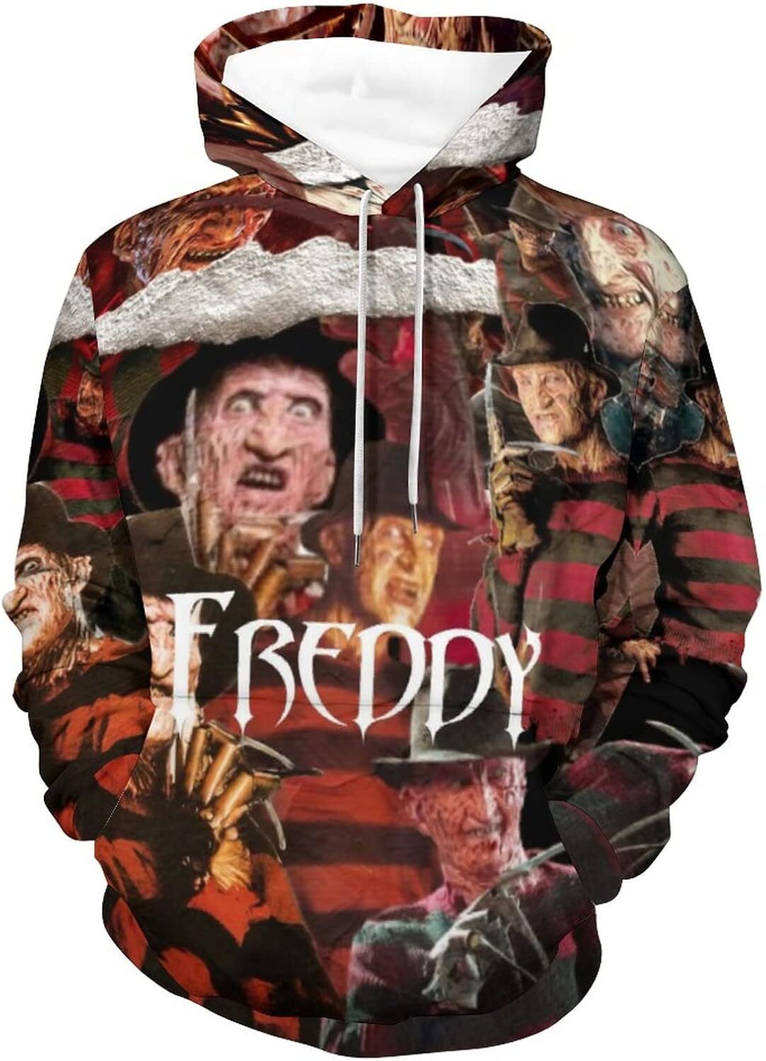 Hoodie for Mens Womens Freddy Krueger Unisex 3D Novelty Hoodies Teen Pullover Sweatshirt Casual Tracksuit with Pockets M Graphic Hoodies sweatshirt