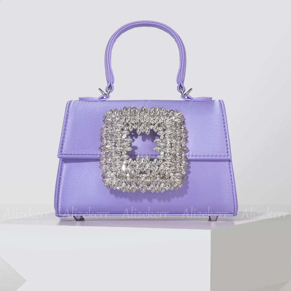 Women Dias Satin Handbags Boutique Crystal Evening Clutch Purses Wedding Party Chain Crossbody Bags Top Quality 240903 ab9b