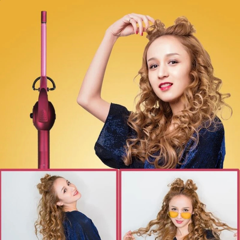 Professional 9mm Curled Iron Hair Wave Pearl Flower Ceramic Curling Rod Beauty Salon 240903