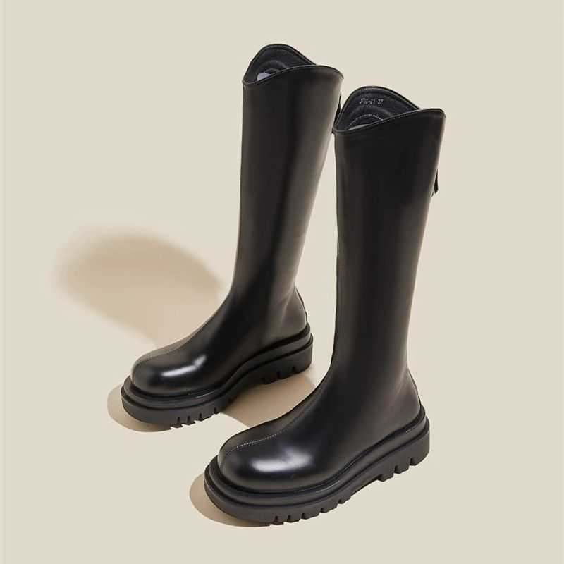 Over The Knee Long Martin Boots For Women In The Autumn Fashion Boots Thick Soled Slim Flat Fashion High Knight Boots Trend 240826