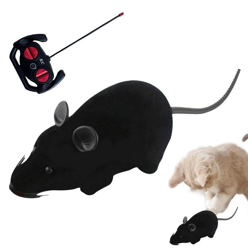 Robotic RC Squeaky Mouse Cat Toy Battery Powered Mimics Motion Of Real Prey Fun Interactive Play
