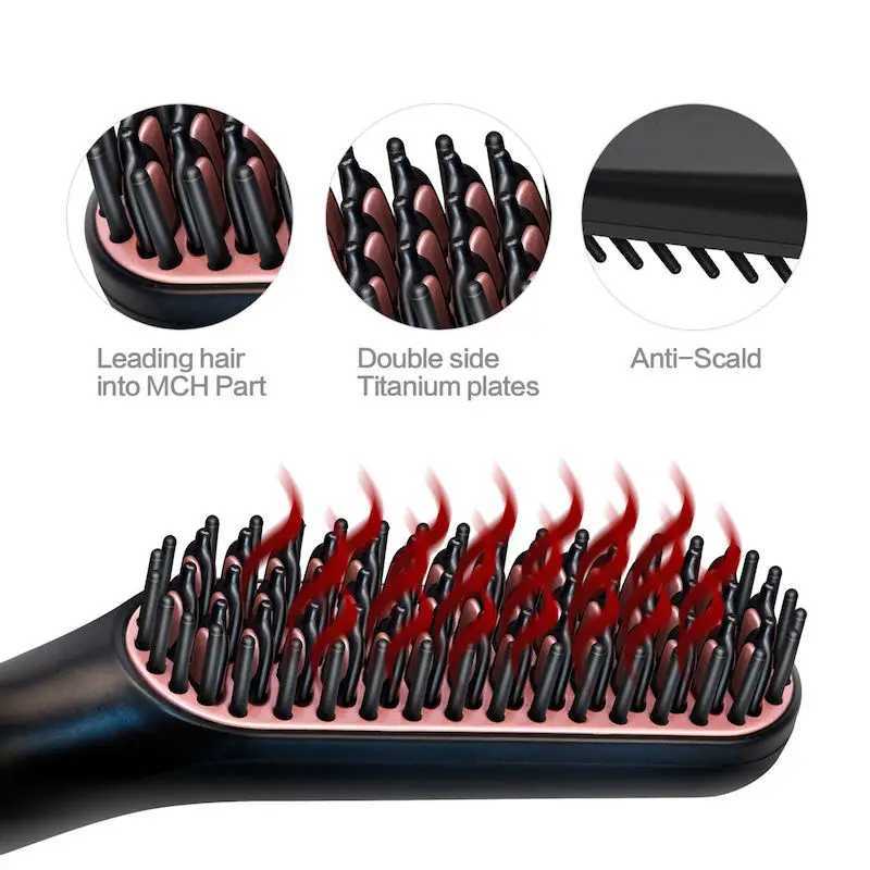 Professional fast heating electric hair straightener with negative ions multifunctional for dry and wet use modeling tools W250610