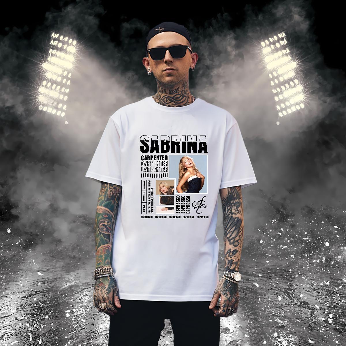 Classic SABRINA CARPENTER Men T Shirts Street wear Hip Hop Couples T Shirts 100% Cotton 230g Free Shipping Short Sleeve Soft Custom Big Size Clothings