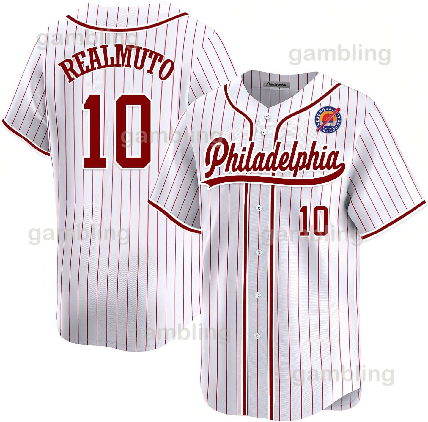 J.T. Realmuto Mens/Youth Baseball Stitched Jerseys Trea Turner Herper Kyle Schwarber J.T. Realmuto Alec Bohm Nick Castellanos Aaron Nola Designer Jers