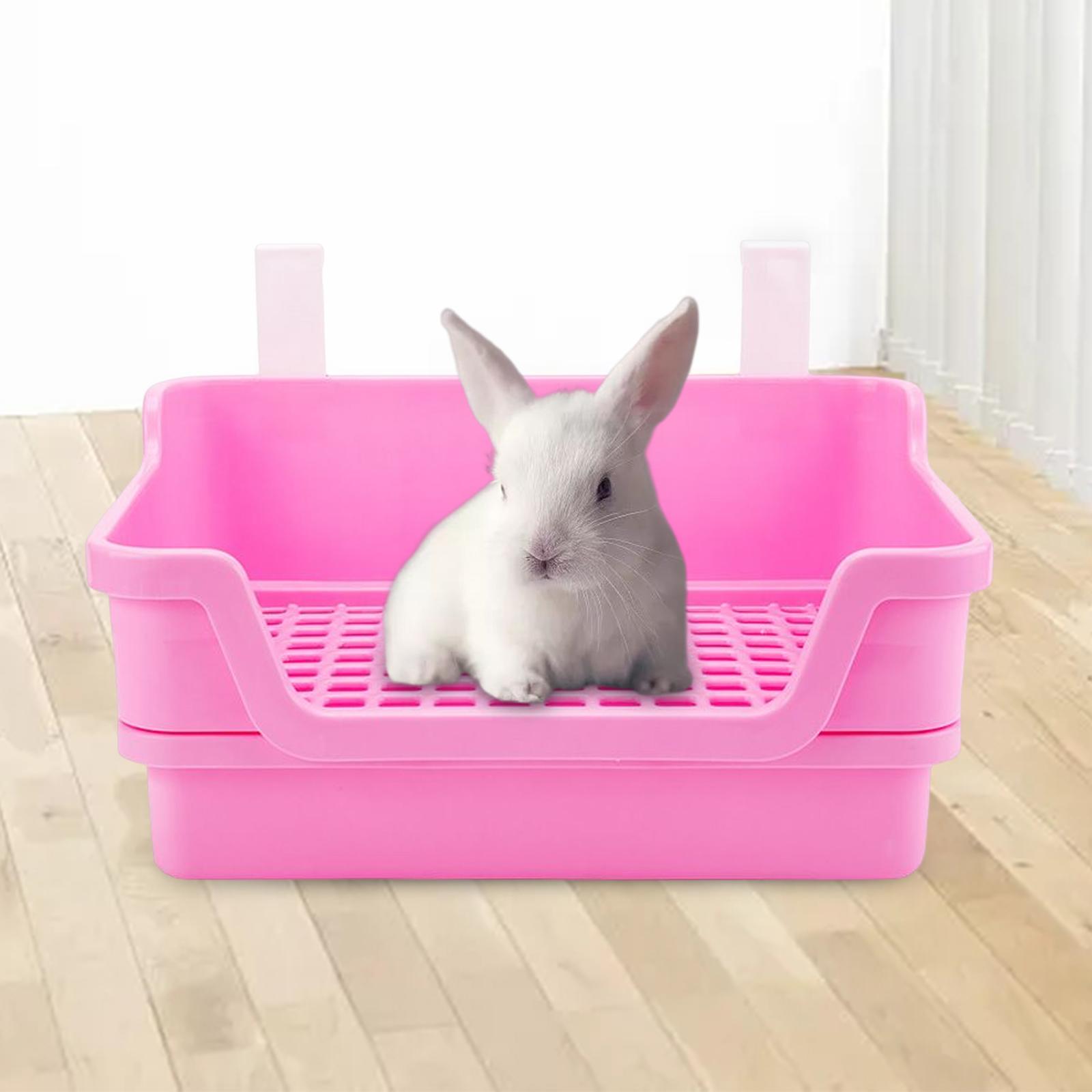 Rabbit Litter Box Toilet Pet Pan Potty Trainer Bedding Box Guinea Pig Corner Litter for Chinchillas Bunny Galesaur