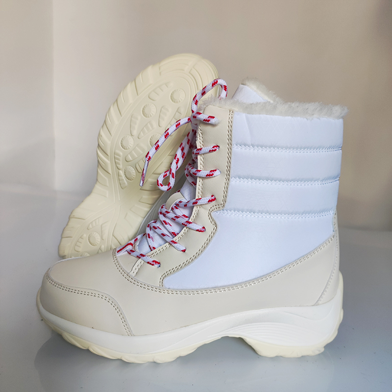 Snow Women's Waterproof Winter 2024 New Ankle Boots Warm Black Short Plush Lightweight Suede Leather Flat Shoes de60