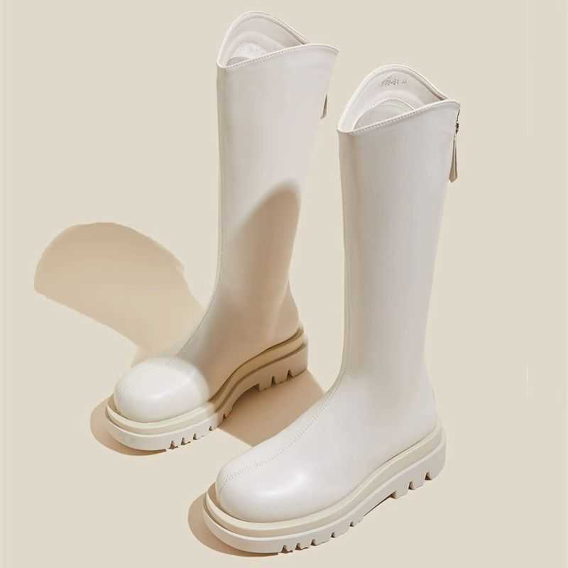 Over The Knee Long Martin Boots For Women In The Autumn Fashion Boots Thick Soled Slim Flat Fashion High Knight Boots Trend 240826