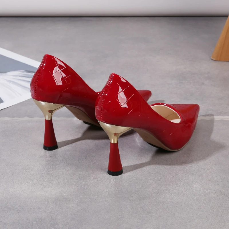 2025 new Classic Plaid Casual High Heels New Pattern Emed Fashion Oversize In Autumn and Winter Pumps Women Shoes 9dd1