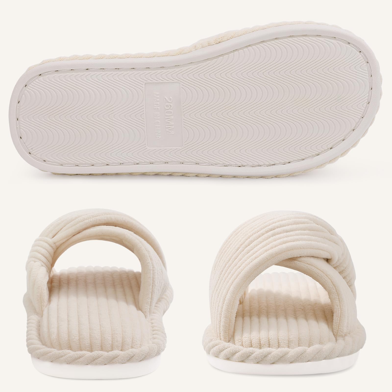 New Women's Comwarm Bow Indoor New Cotton Winter Corduroy Warm Flat Memory Foam Soft Sole Bedroom House Slippers 9e70