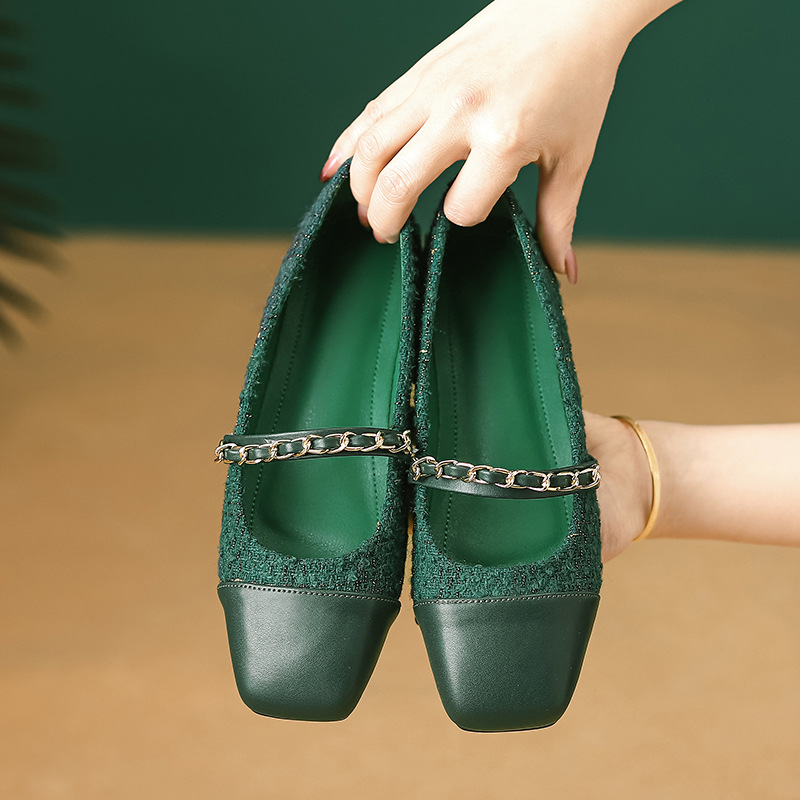Flat Retro Women's Women Square Toe Soft Comfortable Ballet Shoes Shallow Mary Jane New Single Shoe 8b3b 7b60