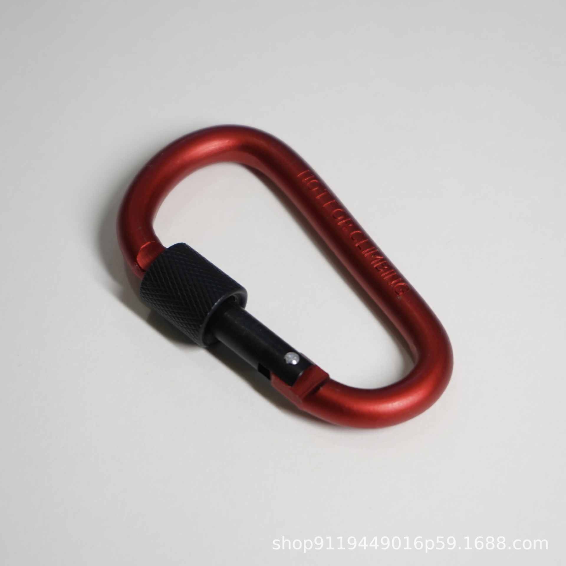 Strong 8cm D-Type Climbing Snap Hook with Safety Lock for Outdoor Activities